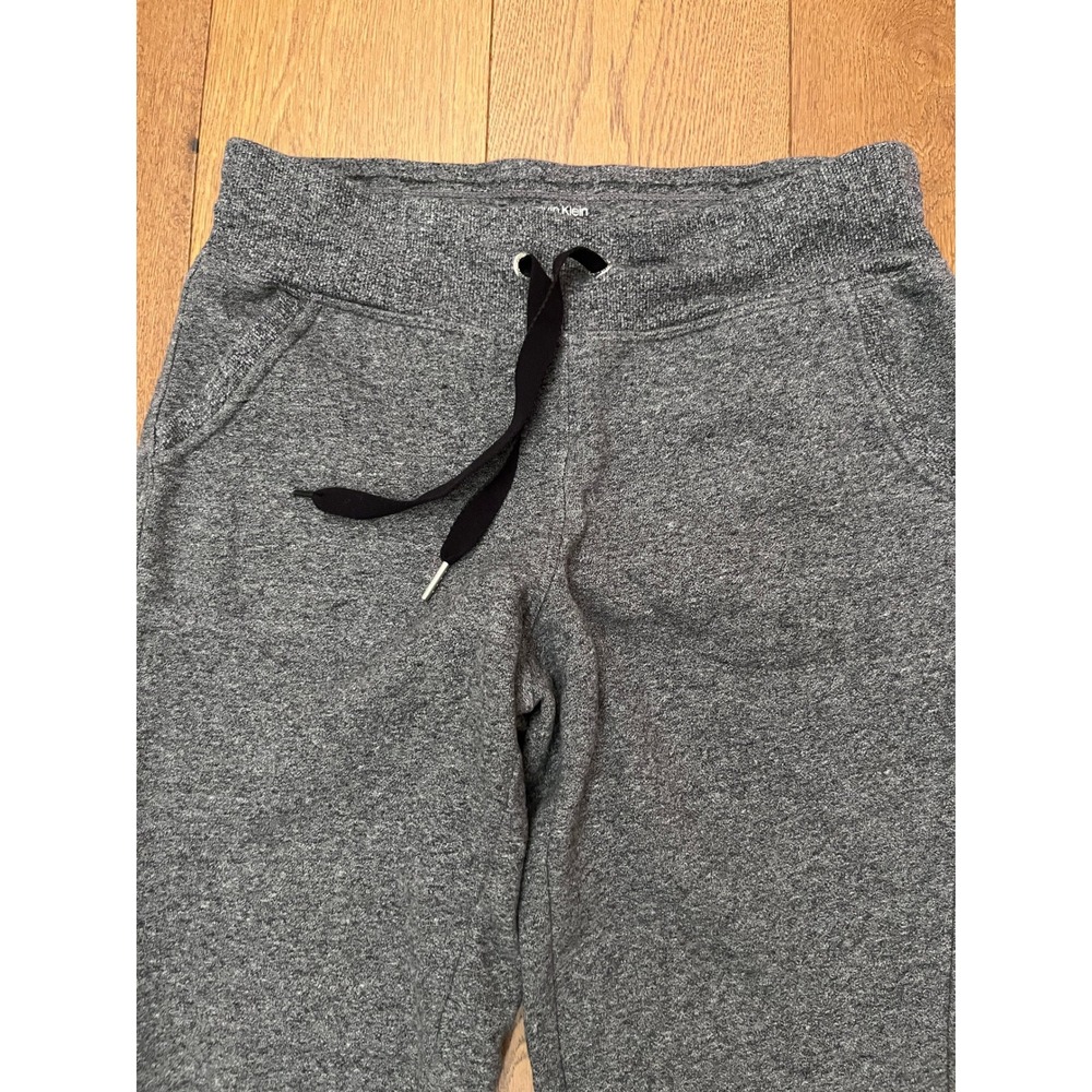 Calvin Klein Performance Joggers Womens S Gray Excellent Fleece Logo Sweatpants